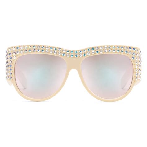 gucci oversized crystal sunglasses.